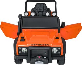 Elektrické autíčko Land Rover Defender 110 SVX oranžové