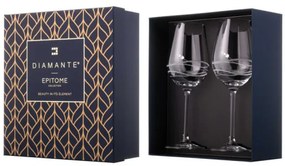 Dekorant Svadobné poháre na biele víno Venezia s kamienkami Swarovski 350 ml 2KS