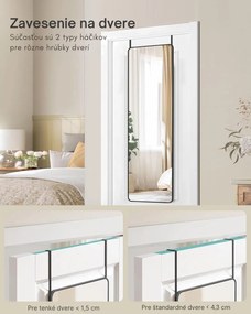 Obdĺžnikové zrkadlo FERRA, 120x40cm, čierna SongmicsHome