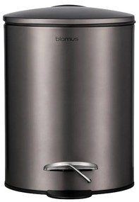 Tmavohnedý nášľapný oceľový odpadkový kôš 3 l Tubo – Blomus
