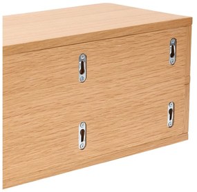 Závesný nočný stolík s poličkami v dekore duba v prírodnej farbe Öppen – Hübsch