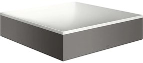 AXOR Suite Basins &amp; Bathtub štvorcová umývadlová misa bez otvoru, bez prepadu, 400 x 400 mm, matná biela, rám kartáčovaný čierny chróm, 42003340