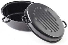 BELIS Sfinx smaltovaný oválny pekáč 42 cm dvojdielny