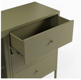 Zelená kovová komoda 140x90x40 cm Fayna – Marckeric