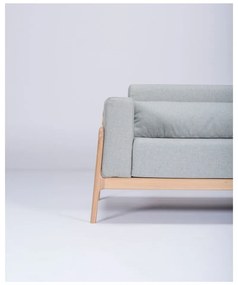 Modrosivá pohovka s konštrukciou z masívneho dubového dreva Gazzda Fawn, 210 cm