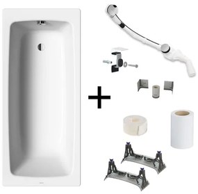 Kaldewei Cayono kompletná sada obdĺžniková vaňa 170x75 cm smaltovaná oceľ ľavá aj pravá s montážnou sadou KALDEWEISET7