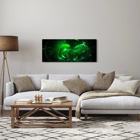 Obraz - zelená abstrakcia (120x50 cm)