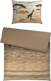 XXXLutz OBOJSTRANNÁ POSTEĽNÁ BIELIZEŇ, satén, taupe, 140/200 cm Esposa - Obliečky & plachty - 005031027401