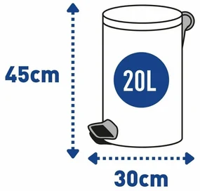 Alda Pedálový odpadkový kôš Freedom Fresh 20 l, čierna, 20 l