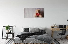 Obraz canvas srdce medvedík 140x70 cm