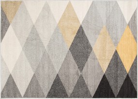 TA Koberec C939B ŠEDÁ/ŽLTÁ AZÚROVÁ Rozmer: 80x150 cm