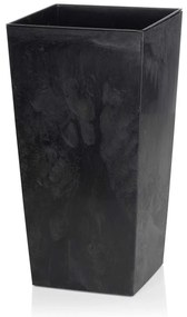 PLASTOVÝ KVETINÁČ PORTO 46X25X25 CM IMITÁCIA BETÓNU ČIERNA