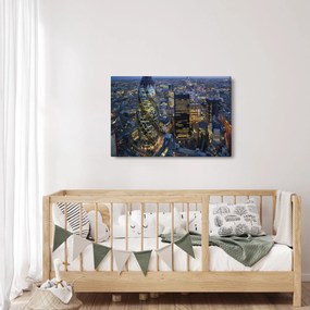 Obraz - Večerná panoráma Londýna (90x60 cm)