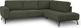 Tmavozelená ženilková rohová pohovka (pravý roh/do L) Amsterdam – Scandic