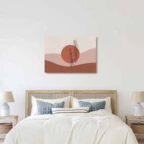 Sklenený obraz - Boho listy N⁰1 (70x50 cm)