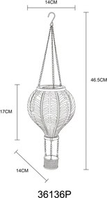Globo 36136P - LED Závesná solárna dekorácia 20xLED/0,5W/3V IP44 lietajúci balón