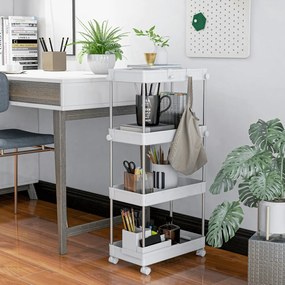 Regál na kolieskach Aliol Typ 3 - biela