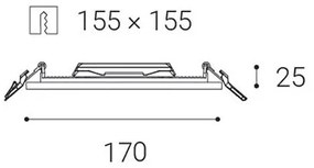 LED2 - LED Kúpeľňové podhľadové svietidlo SLIM LED/15W/230V IP43 CRI 90