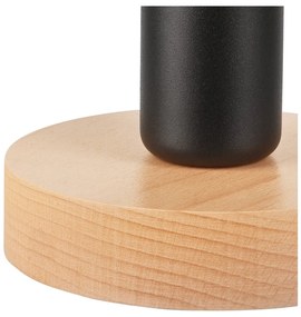 Čierna/v prírodnej farbe stolová lampa - LAMKUR