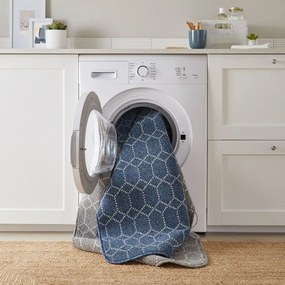 Tmavomodrý umývateľný behúň 57x230 cm Argyll – Flair Rugs