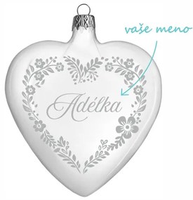 Pieskovaná banka veľké srdce Floral 10,5 cm