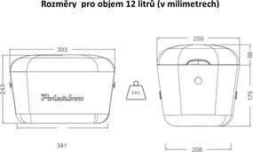 Ružový chladiaci box 12 l Pop – Polarbox