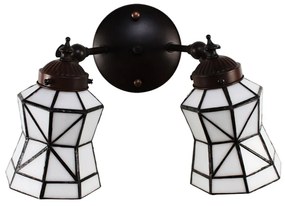 Nástenná double lampa Tiffany WHITE