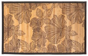 Predložka do kúpeľne Blackflower, 50x80 cm, čierna/hnedá