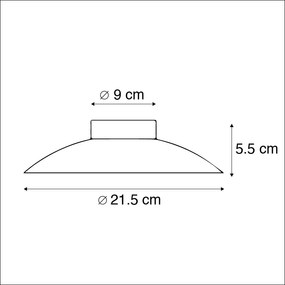 Stropné svietidlo v štýle Art Deco zlaté/mosadzné vrátane LED - Sun