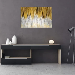 Obraz - Zlaté čiary (90x60 cm)