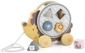 Viga Drevená hračka na ťahanie a tlačenie - ježko