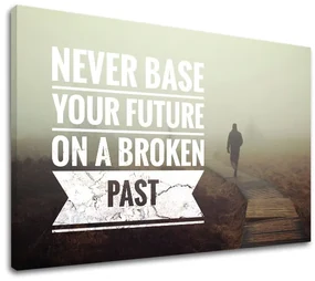 Motivačný obraz na stenu Never base your future_001 | rôzne rozmery