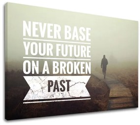 Motivačný obraz na stenu Never base your future_001