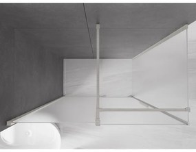Mexen Velar, sprchový kút s posuvnými dverami 150 x 75 cm, 8mm sklo námraza, brúsená oceľ, 871-150-075-31-97