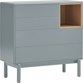 Teulat Corvo komoda so zásuvkami - Sivá - 90 cm