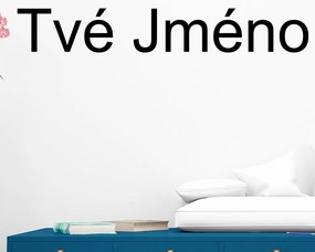 Veselá Stena Samolepka na stenu na stenu Vlastný text - Arial Farba: černá