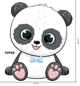 PIPPER. Samolepka nad vypínač „Panda - chlapec“
