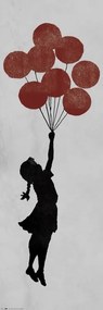 Plagát, Obraz - Banksy - Girl Floating, (53 x 158 cm)