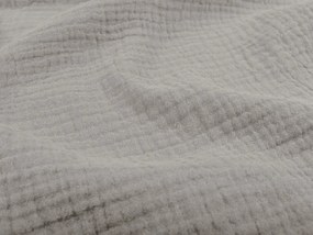 Biante Detské mušelínové posteľné obliečky do postieľky Nature MSN-012 Svetlo sivé Do postieľky 90x120 a 40x60 cm