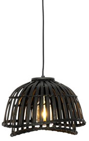 Orientálna závesná lampa čierna bambus 30 cm - Pua