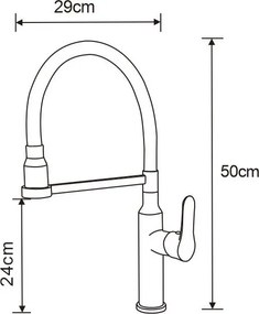 Mexen Edna - Vysoká batéria/drezová, čierna-chrómová, 672900-00