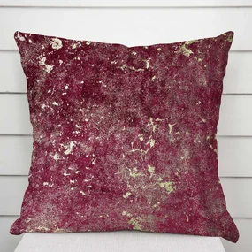 Biante Zamatová obliečka na vankúš Isabela IBL-006 Gold Design vínová 45x45 cm - SKLADOM