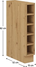 Dolný kuchynský regál Meriel 15 D OTW BB (dub artisan). Vlastná spoľahlivá doprava až k Vám domov. 1034006