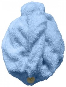 Rýchloschnúci froté Turban na vlasy svetlomodrý TiaHome