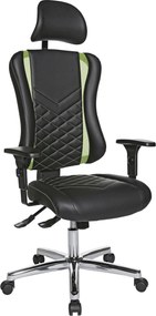 XXXLutz HERNÁ STOLIČKA, vzhľad kože, zelená, čierna Dieter Knoll - Online Only kancelárie - 001319008402