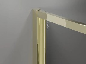 Mexen Exo, skladací sprchový kút 75 x 95 cm, číre sklo, zlatá, 816-075-095-50-00
