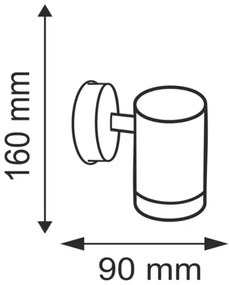 Vonkajšie nástenné svietidlo OLIMP 2 1xGU10/8W/230V IP44 nerez