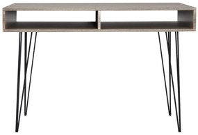 vidaXL Stôl s 2 poličkami, šedý