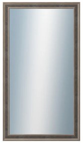 DANTIK - Zrkadlo v rámu, rozmer s rámom 50x90 cm z lišty TOOTH malá striebornočierna (3164)