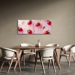 Obraz - Jahody v bublinách (120x50 cm)